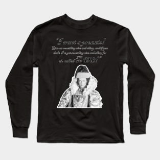 I Want a Prezzie Black & White Long Sleeve T-Shirt